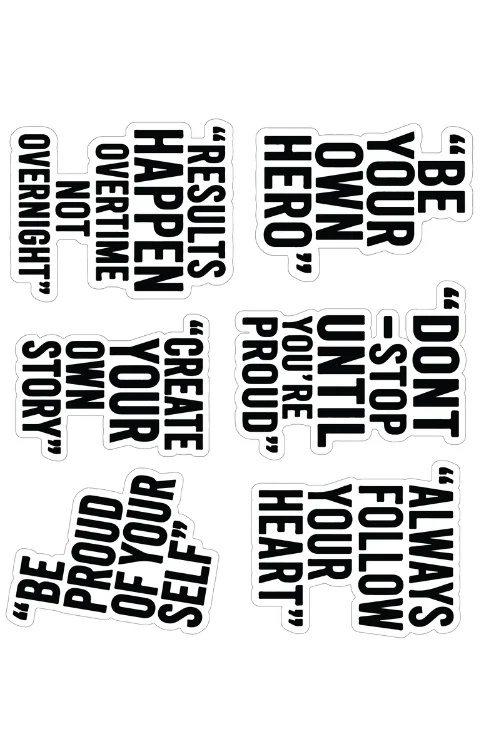 Motivational Quotes Packet Sticker Compatible with Anywhere | Printed In Premium Gloss Vinyl With FPF(Fade Protection Film), Water Proof, Precut Sticker, Pack Of 1, Size 2.0 Inches